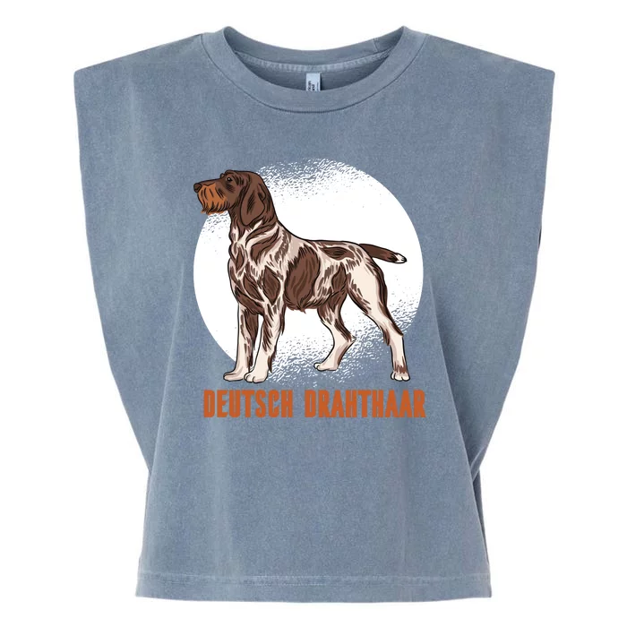 German Wirehaired Pointer Dog Garment-Dyed Women's Muscle Tee