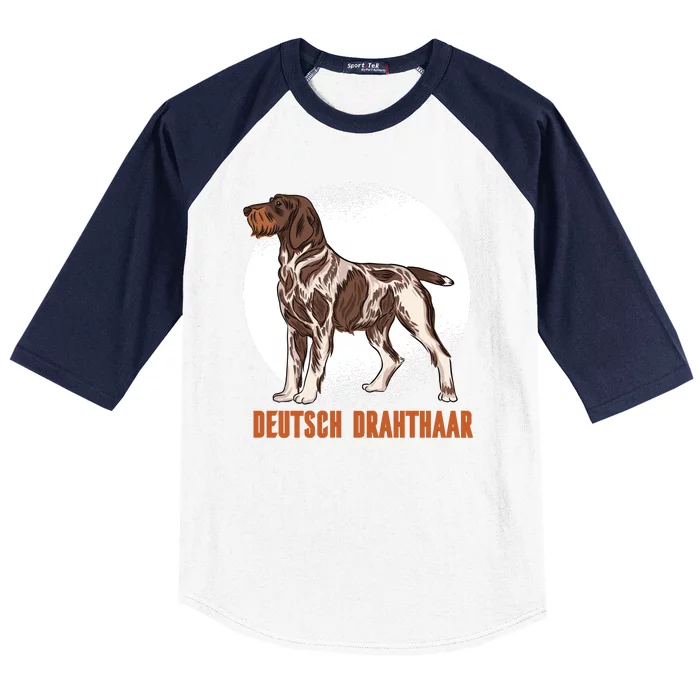 German Wirehaired Pointer Dog Baseball Sleeve Shirt