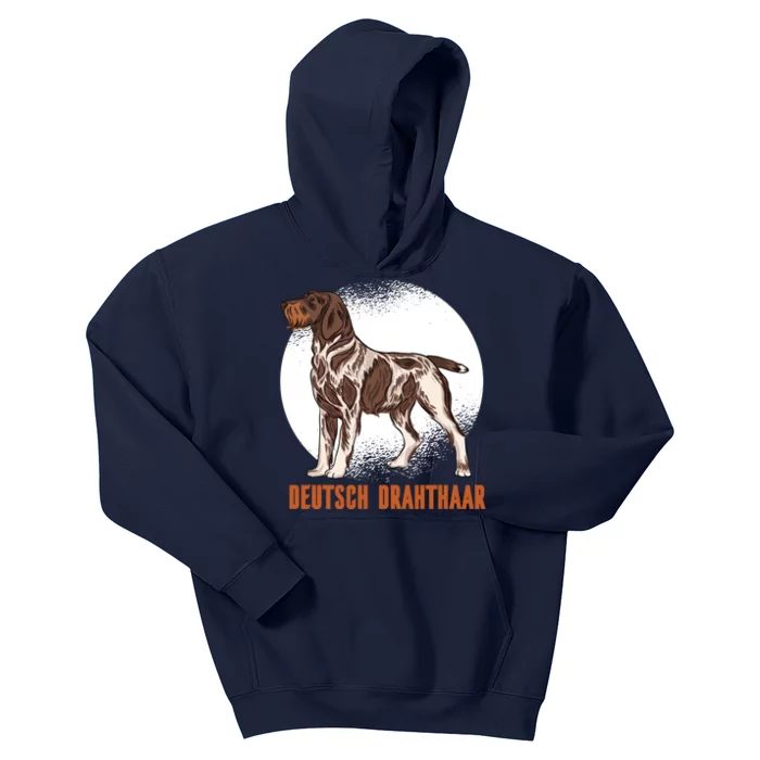 German Wirehaired Pointer Dog Kids Hoodie