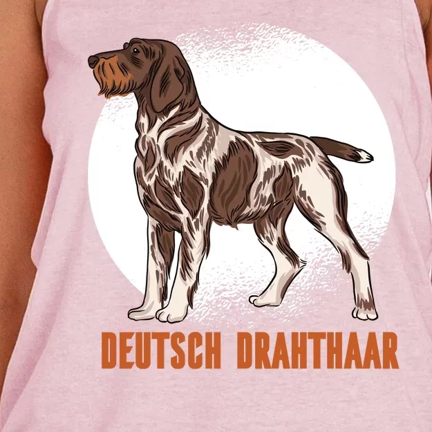 German Wirehaired Pointer Dog Women's Knotted Racerback Tank