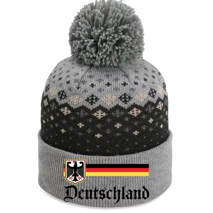 Germany Flag Stripe Logo The Baniff Cuffed Pom Beanie