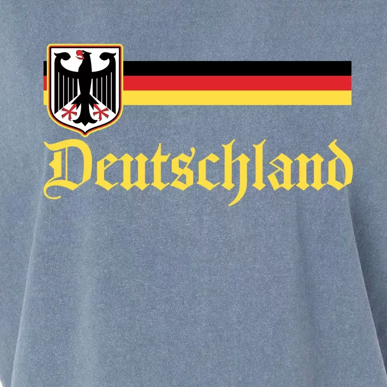 Germany Flag Stripe Logo Garment-Dyed Women's Muscle Tee