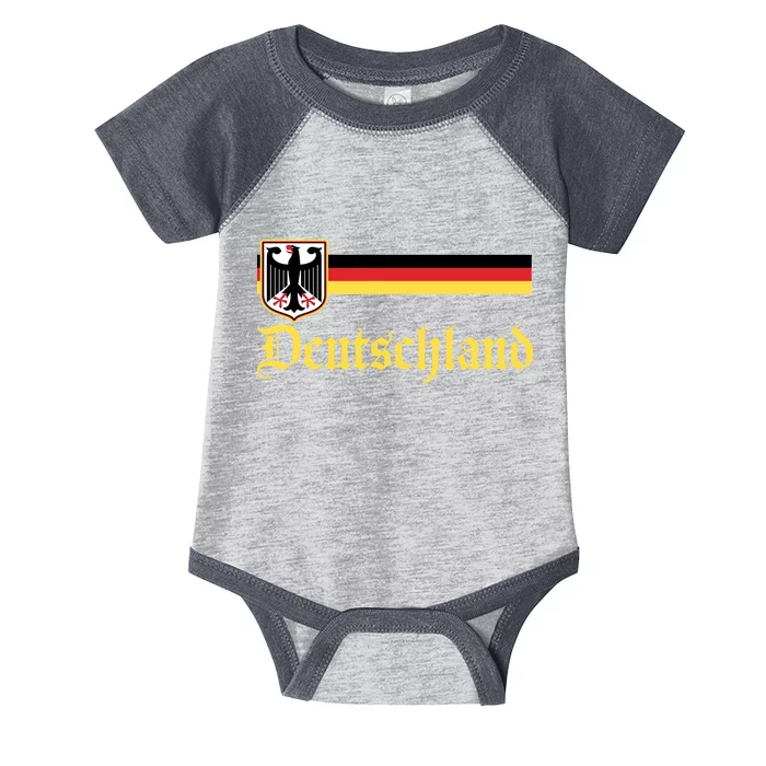 Germany Flag Stripe Logo Infant Baby Jersey Bodysuit