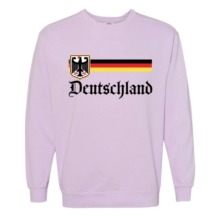 Germany Flag Stripe Logo Garment-Dyed Sweatshirt