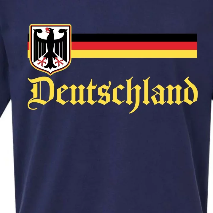 Germany Flag Stripe Logo Sueded Cloud Jersey T-Shirt