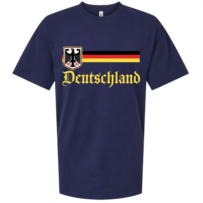 Germany Flag Stripe Logo Sueded Cloud Jersey T-Shirt