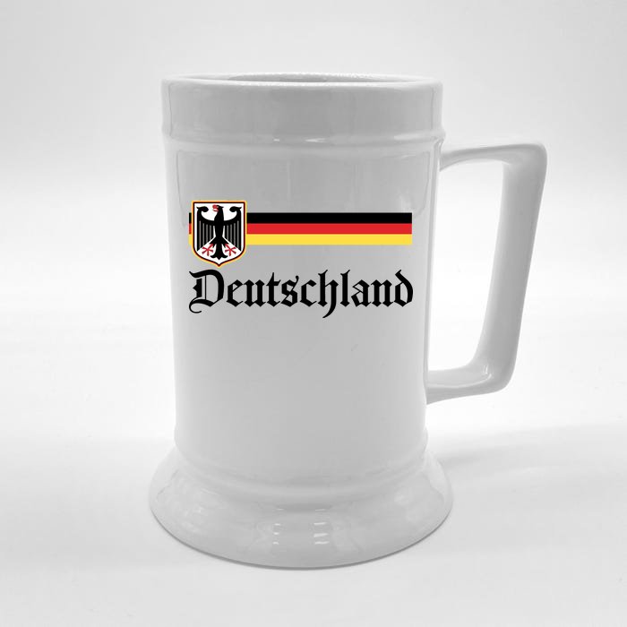 Germany Flag Stripe Logo Front & Back Beer Stein