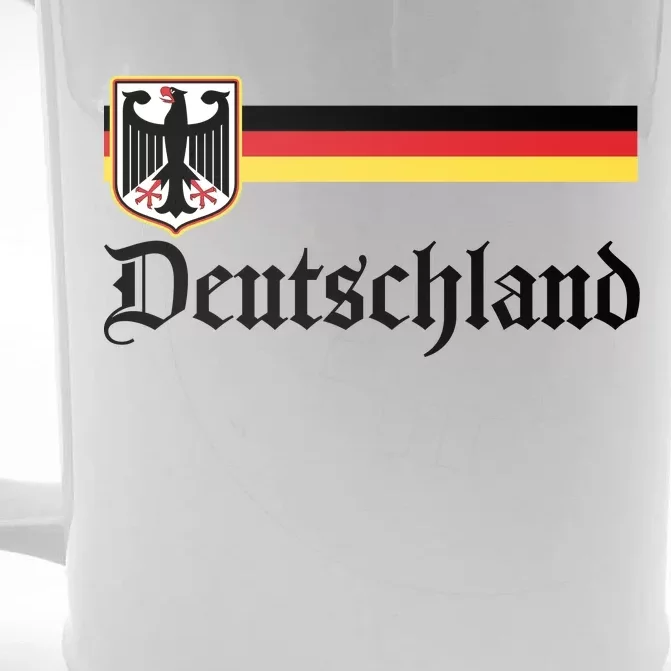 Germany Flag Stripe Logo Front & Back Beer Stein