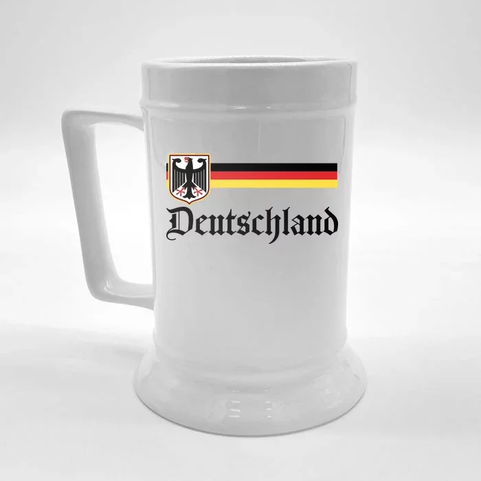 Germany Flag Stripe Logo Front & Back Beer Stein