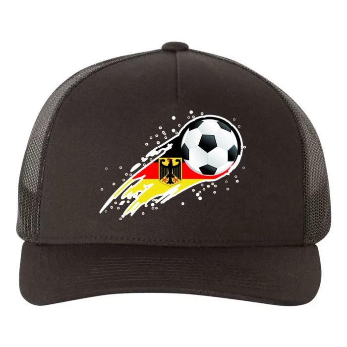 Germany Soccer Insignia Brush Strokes Yupoong Adult 5-Panel Trucker Hat