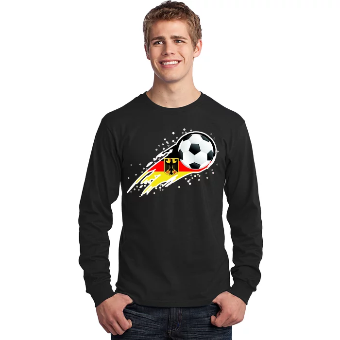 Germany Soccer Insignia Brush Strokes Long Sleeve Shirt