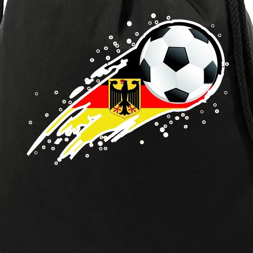 Germany Soccer Insignia Brush Strokes Drawstring Bag