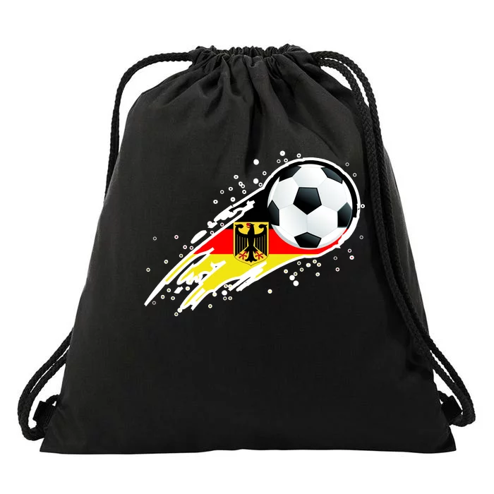 Germany Soccer Insignia Brush Strokes Drawstring Bag