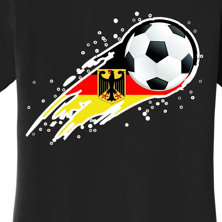 Germany Soccer Insignia Brush Strokes Women's T-Shirt