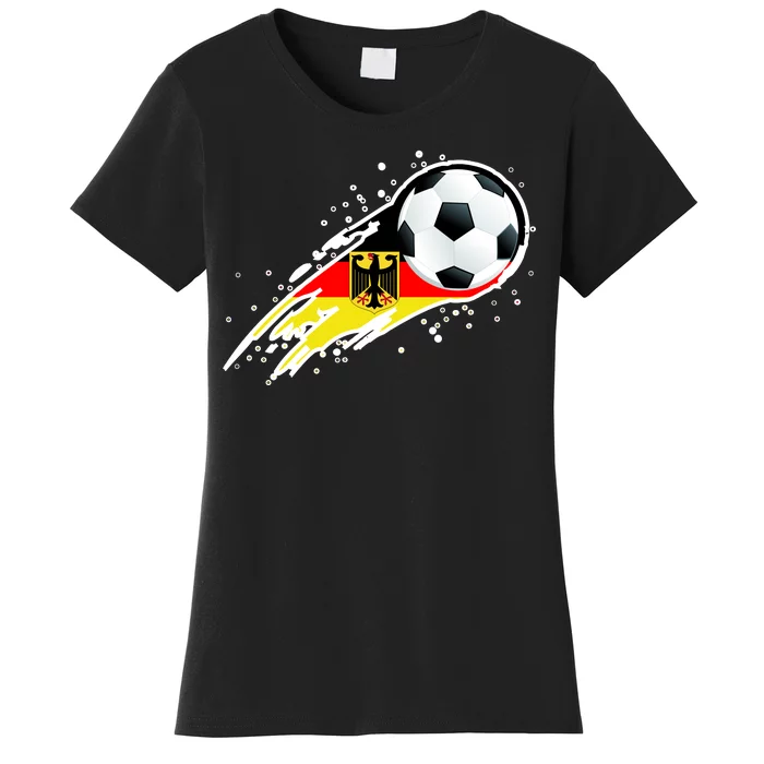 Germany Soccer Insignia Brush Strokes Women's T-Shirt