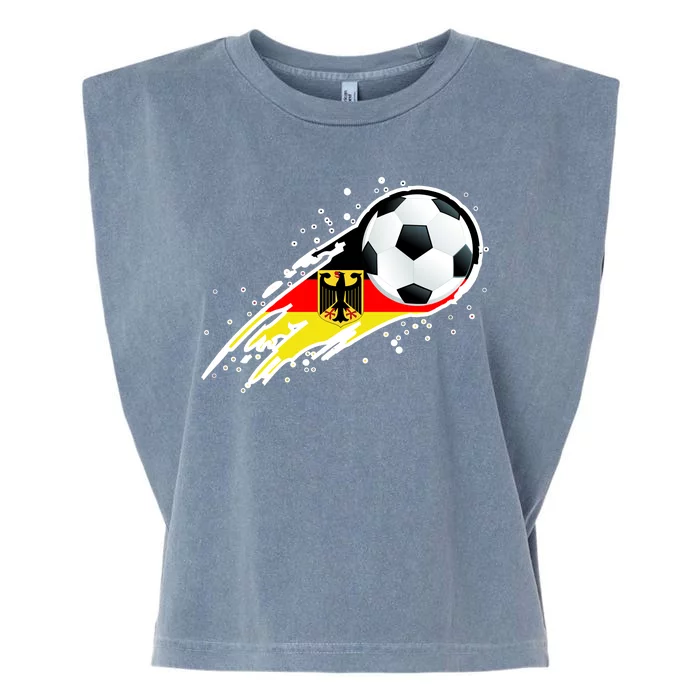 Germany Soccer Insignia Brush Strokes Garment-Dyed Women's Muscle Tee