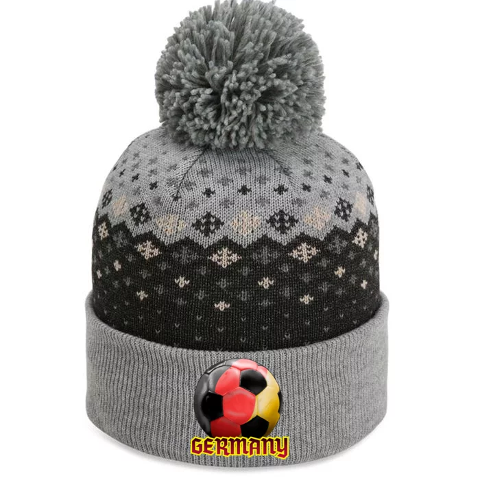 Germany Soccer Logo The Baniff Cuffed Pom Beanie