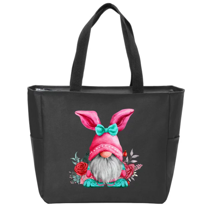 Gnome Easter Spring Gnomes Egg Hunting Zip Tote Bag