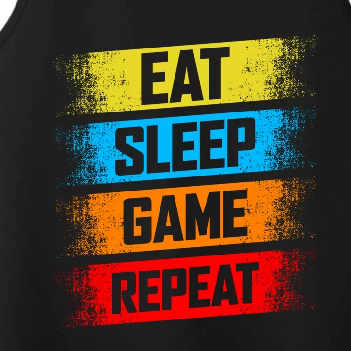 Gaming Eat Sleep Game Repeat Teen Adults Gift Performance Tank