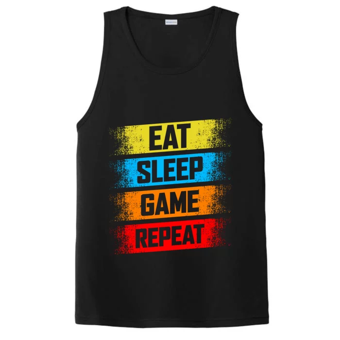 Gaming Eat Sleep Game Repeat Teen Adults Gift Performance Tank