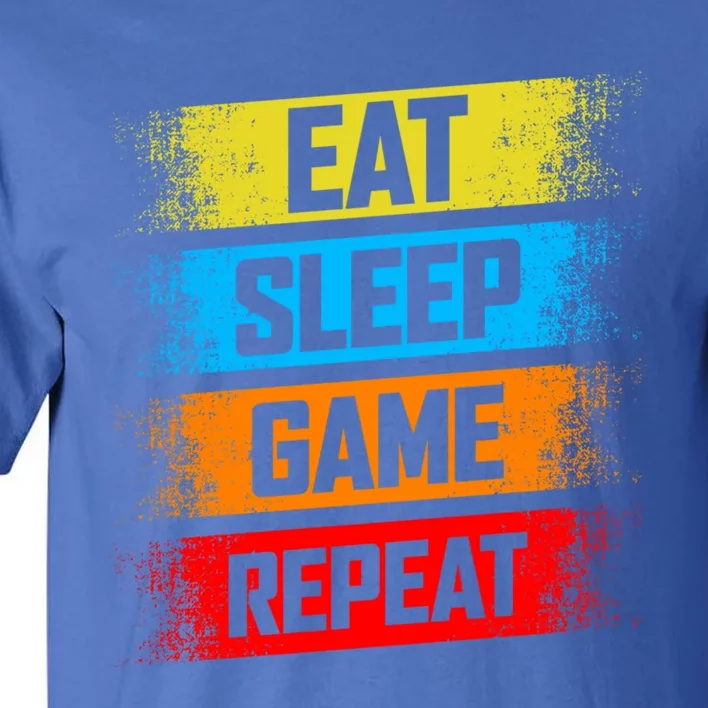 Gaming Eat Sleep Game Repeat Teen Adults Gift Tall T-Shirt