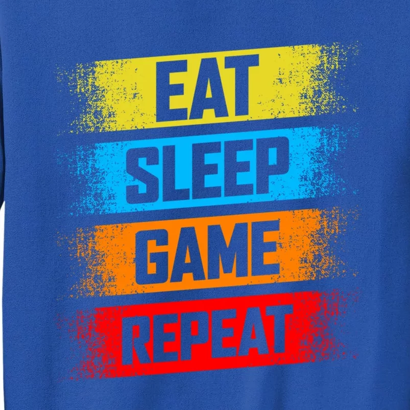 Gaming Eat Sleep Game Repeat Teen Adults Gift Tall Sweatshirt