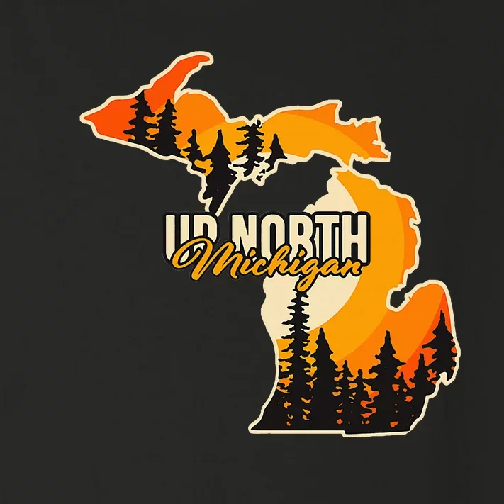 Go Explore State Of Michigan Apparel Up North Hiking Toddler Long Sleeve Shirt