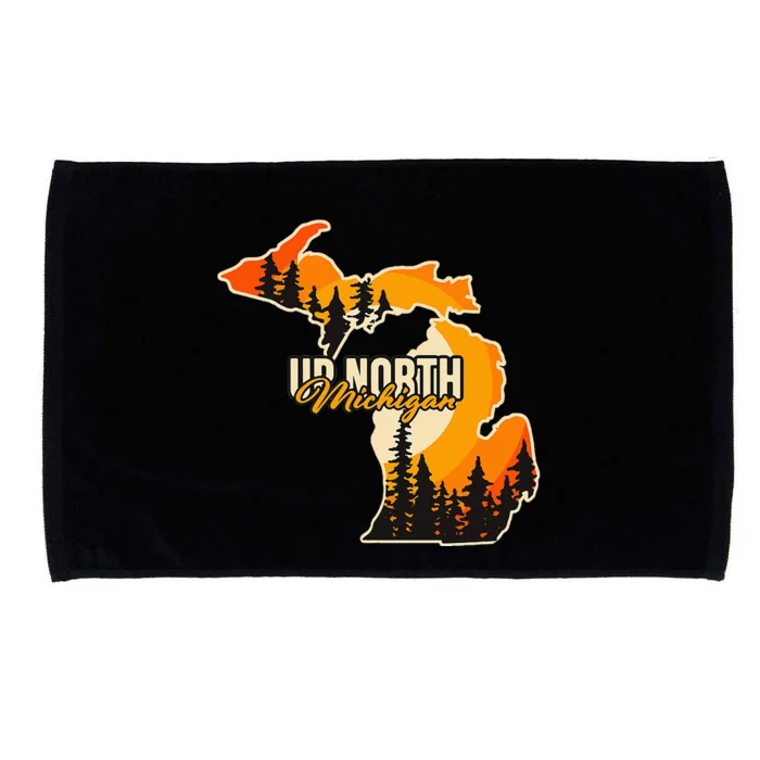 Go Explore State Of Michigan Apparel Up North Hiking Microfiber Hand Towel