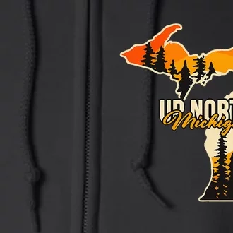 Go Explore State Of Michigan Apparel Up North Hiking Full Zip Hoodie