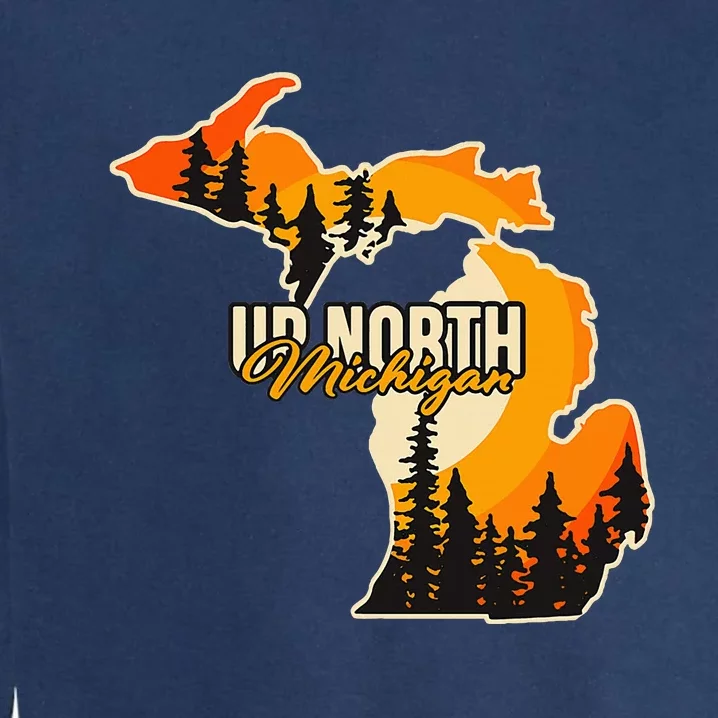 Go Explore State Of Michigan Apparel Up North Hiking Garment-Dyed Sweatshirt