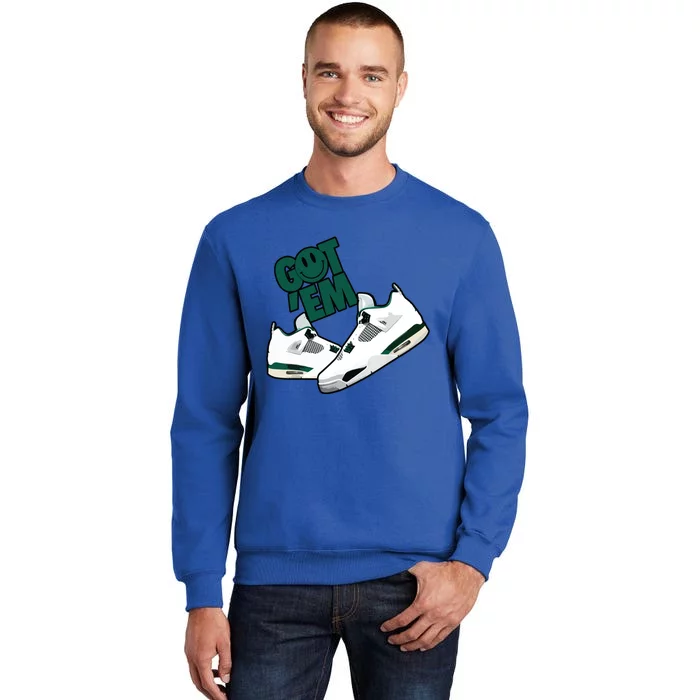 Got Em Smile Matching Oxidized Green 4s Tall Sweatshirt