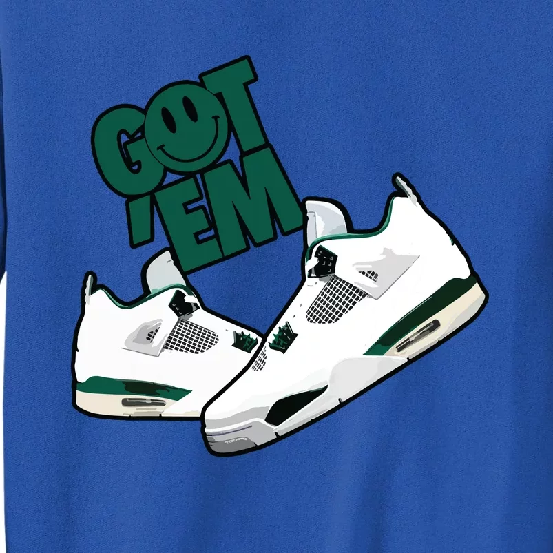 Got Em Smile Matching Oxidized Green 4s Tall Sweatshirt