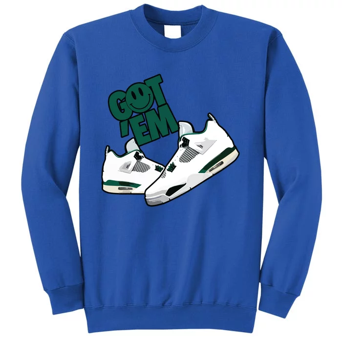 Got Em Smile Matching Oxidized Green 4s Tall Sweatshirt