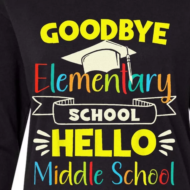 Goodbye Elementary School Graduation To Middle School Womens Cotton Relaxed Long Sleeve T-Shirt