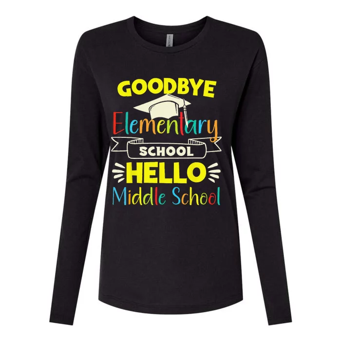 Goodbye Elementary School Graduation To Middle School Womens Cotton Relaxed Long Sleeve T-Shirt