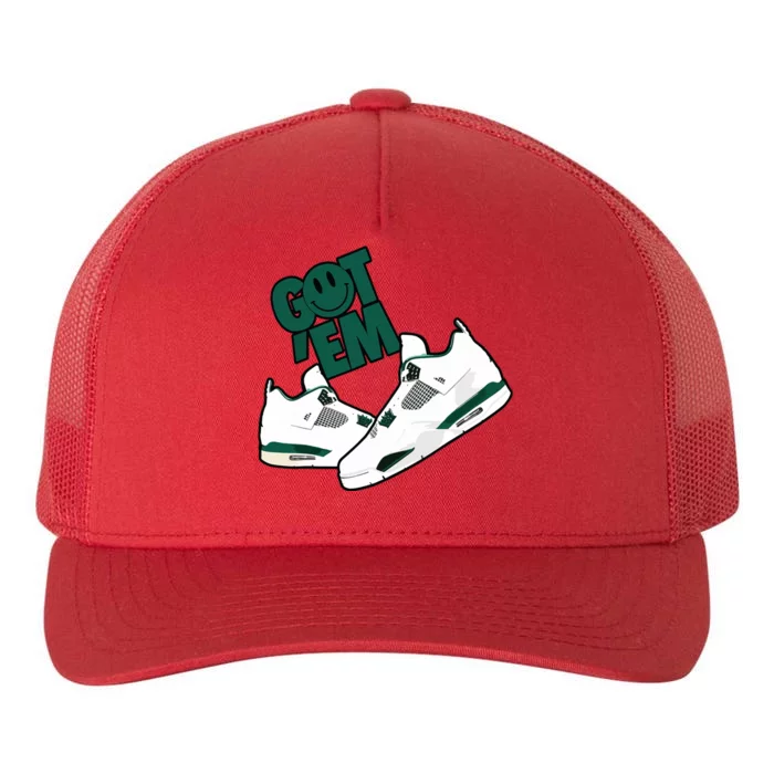 Got Em Smile Matching Oxidized Green 4s Yupoong Adult 5-Panel Trucker Hat