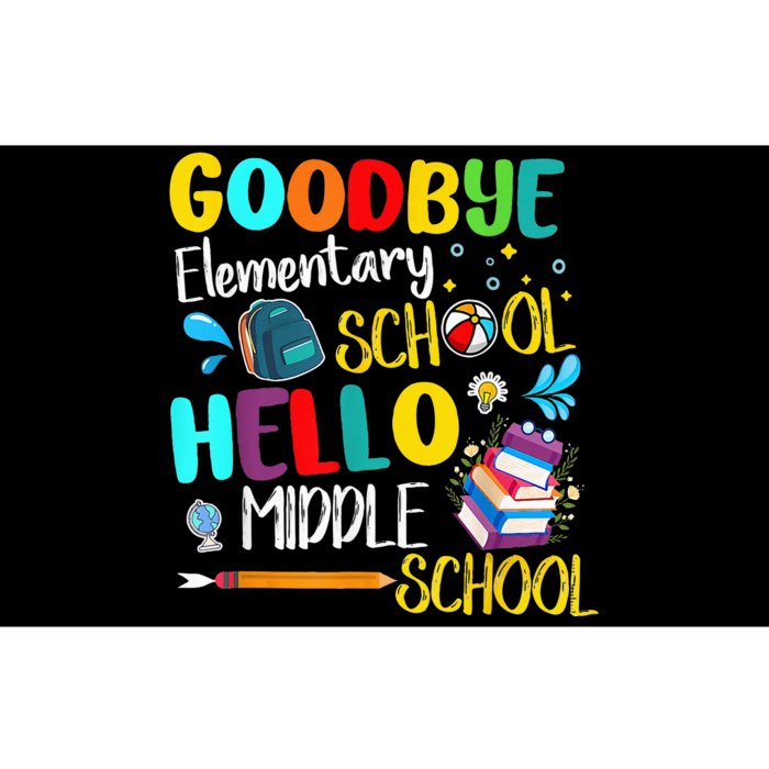 Goodbye Elementary School Hello Middle School Last Day Bumper Sticker