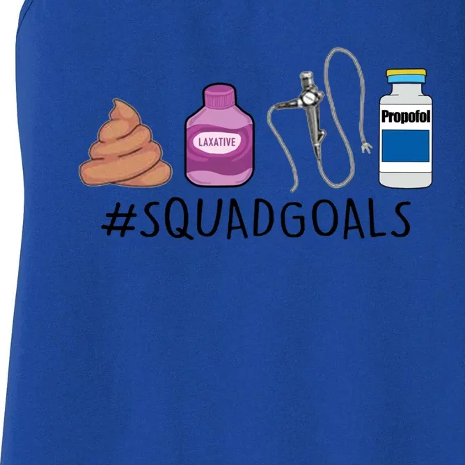 Gi Endo Squad Goals Funny Gi Nurse Colonoscopy Endoscopy Rn Gift Women's Racerback Tank