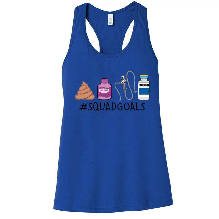 Gi Endo Squad Goals Funny Gi Nurse Colonoscopy Endoscopy Rn Gift Women's Racerback Tank