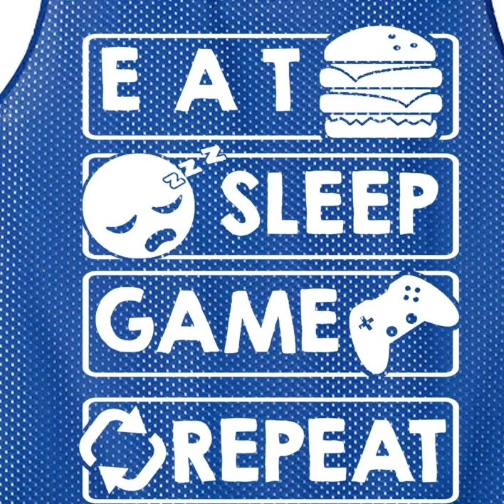 Gaming Eat Sleep Game Repeat Great Gift Mesh Reversible Basketball Jersey Tank