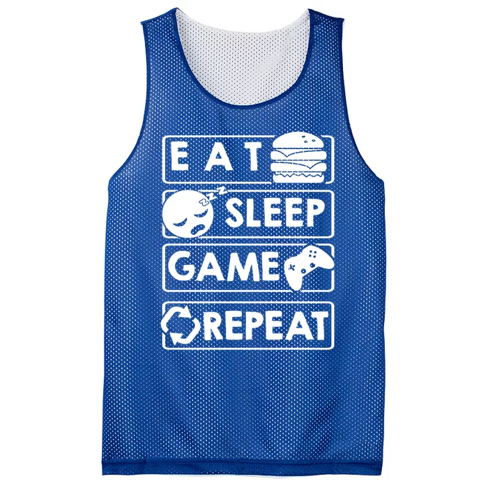 Gaming Eat Sleep Game Repeat Great Gift Mesh Reversible Basketball Jersey Tank