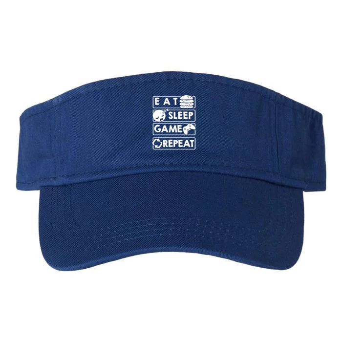 Gaming Eat Sleep Game Repeat Great Gift Valucap Bio-Washed Visor