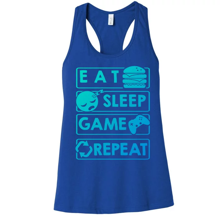 Gaming Eat Sleep Game Repeat Great Gift Women's Racerback Tank