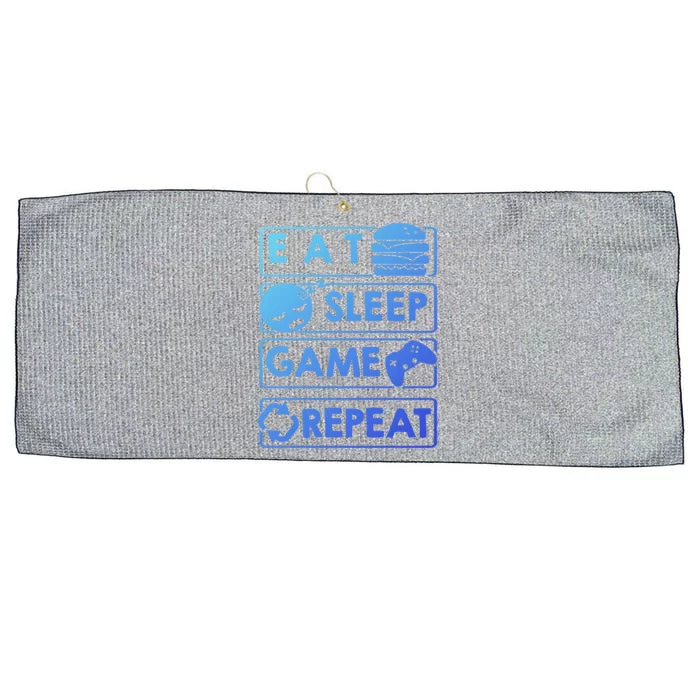 Gaming Eat Sleep Game Repeat Great Gift Large Microfiber Waffle Golf Towel