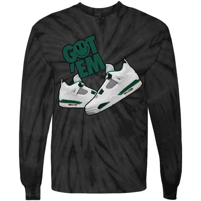 Got Em Smile Matching Oxidized Green 4s Gift Tie-Dye Long Sleeve Shirt