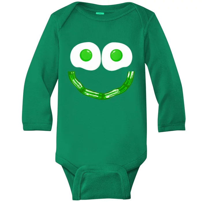 Green Eggs Smile Brunch Breakfast Baby Long Sleeve Bodysuit