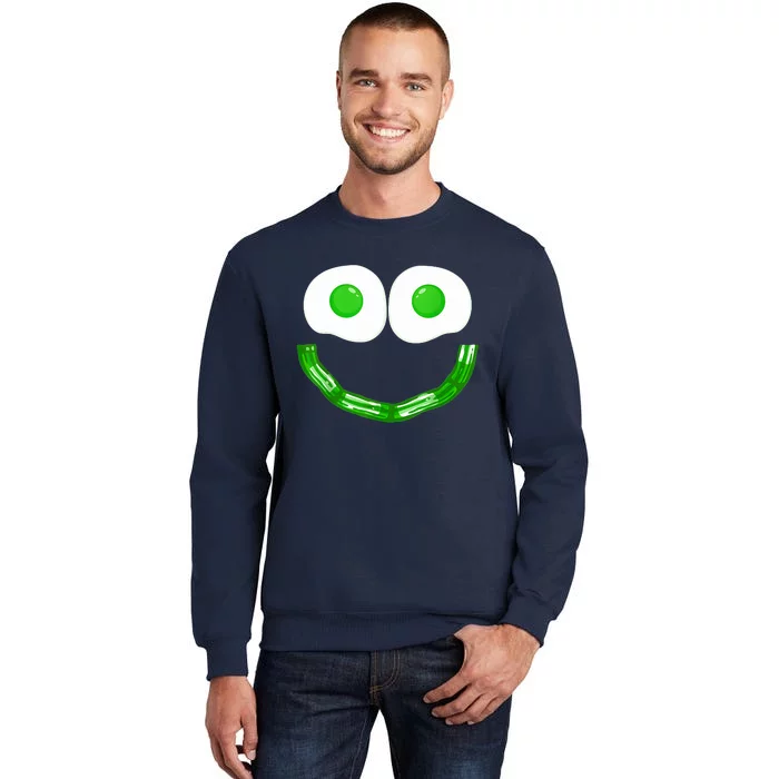 Green Eggs Smile Brunch Breakfast Tall Sweatshirt