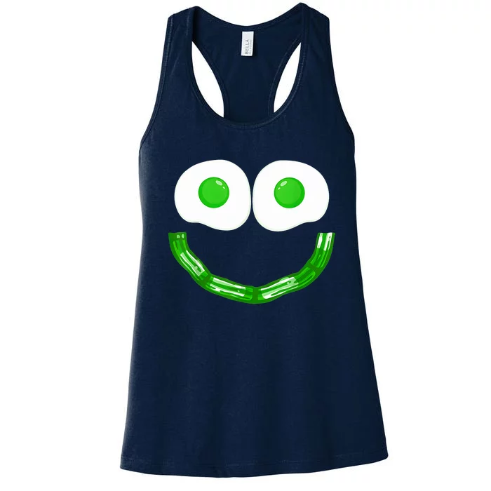 Green Eggs Smile Brunch Breakfast Women's Racerback Tank