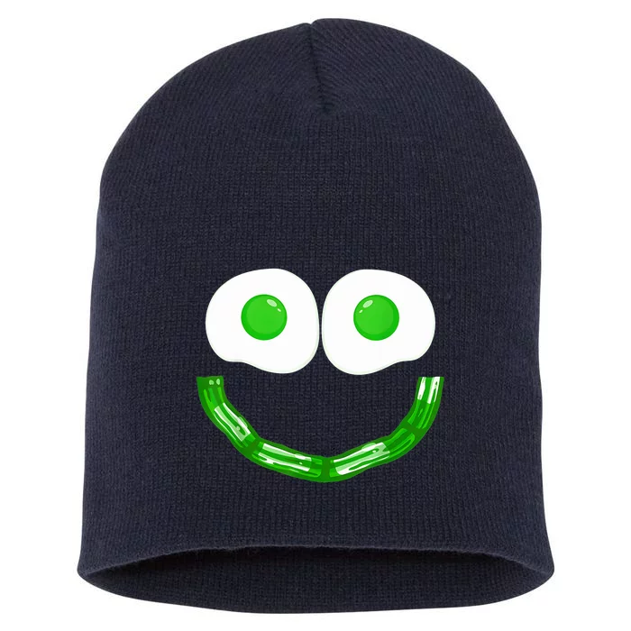 Green Eggs Smile Brunch Breakfast Short Acrylic Beanie