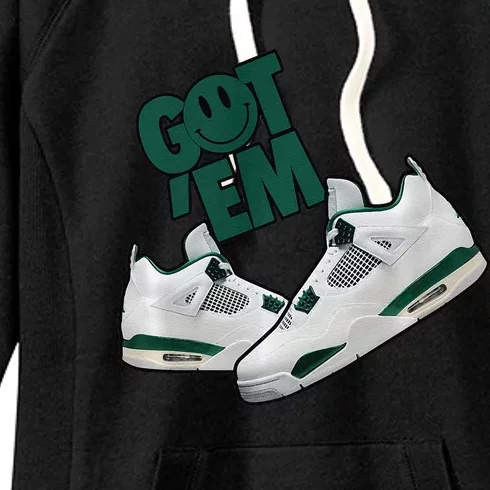 Got Em Smile Matching Oxidized Green 4s Premium Women's Fleece Hoodie